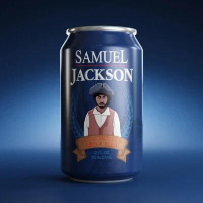 BEVERAGE IMPOSTER Samuel Jackson Beer Heat Shrink Wrap Sleeves(Qty 25) for Disguising a Can