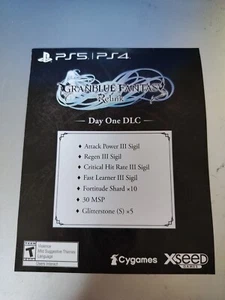 Gran Blue Fantasy Relink DLC Day One per Playstation 5 PS5 - Foto 1 di 1