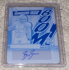 2023 Leaf Metal Brian Branch CYAN PRINTING PLATE RC AUTO AUTOGRAPH #1/1 