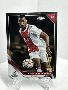 2021-22 Topps Chrome UEFA Champions League #72 Ryan Gravenberch AFC Ajax Cup - Picture 1 of 2