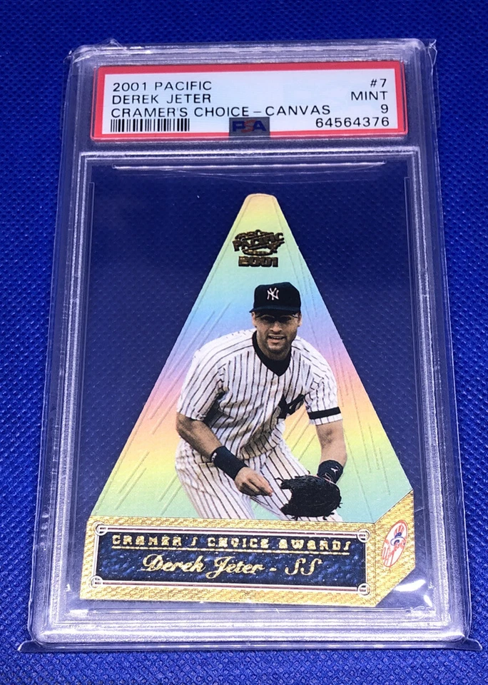 Derek Jeter 2001 Pacific Cramer's Choice lona PSA 9 Pop 8 Foto 1 de 2