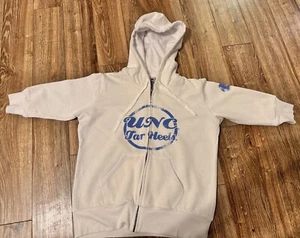 Colosseum Athletics North Carolina Tar Heels Hoodie Small Full Zip Jacket White - Picture 1 of 8