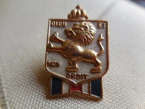 Vintage brass pin"Diem Et Mon Droit"Official B.W.R.S. and B.B.-Free shipping - Picture 1 of 5