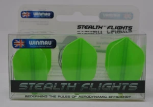 Winmau Stealth Set di 3 voli verdi standard nuovi sigillati - Foto 1 di 3