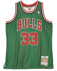 Mitchell & Ness Scottie Pippen Chicago Bulls 95 - 96 Youth Jersey Green L 14/16 - Picture 1 of 10