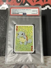 1999 BICYCLE POKEMON MINI PLAYING CARDS GREEN DECK SQUIRTLE Nintendo PSA 10