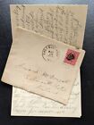 US  1896 cover with letter from East Boothbay to Portland