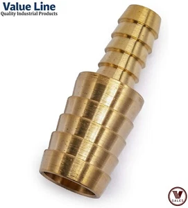 Value Line Brass Hose Mender Splicer Union, 5/8" x 3/8" Barb 122HBL-10-6 NEW! - Picture 1 of 4