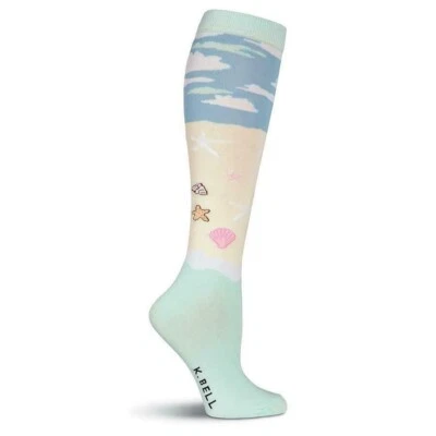 Unicorn Mermaid Women's Knee High Socks Size 9-11 K Bell Blue Fashion New* - Image 1 of 2
