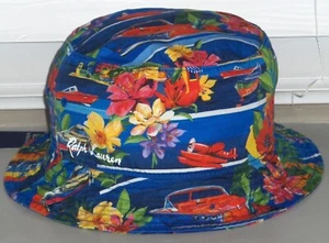 POLO RALPH LAUREN Men's Hawaiian Hawaii Tropical Flower Car Plane Bucket Hat Cap - Picture 1 of 22