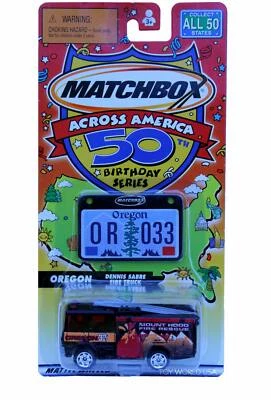 Matchbox ACROSS AMERICA 50th Birthday Oregon Dennis Sabre Fire Truck - Image 1 of 2