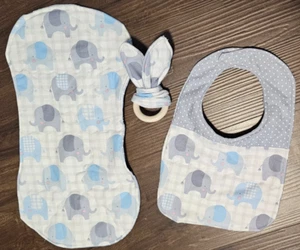Baby teething ring, Bunny ear teething ring, Wooden teething ring, Baby shower - Picture 1 of 4