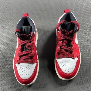 Nike Air Jordan 1 Retro Mid Gym Red White Shoe Sneakers 640734-605 Boys Size 11C