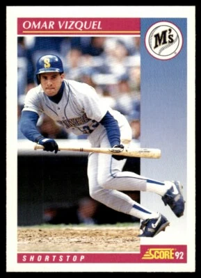 1992 Score #162 Omar Vizquel Seattle Mariners - Image 1 of 2
