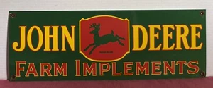 GROSSES 24" VINTAGE 1955 DATIERT JOHN DEERE QUALITÄT BAUERNHOFGERÄTE PORZELLANSCHILD - Bild 1 von 8