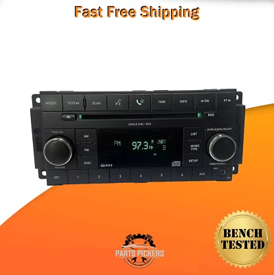 CHRYSLER DODGE JEEP RES Radio MP3 CD Player UConnect Bluetooth ipod Aux input - Image 1 of 4