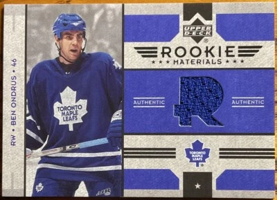 2006-07 Upper Deck Rookie Materials Ben Ondrus #RM-BO Toronto Maple Leafs - Image 1 of 2