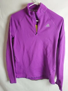 Adidas Running Damen Größe M 1/4 Zip CLIMAWARM Lila LS Daumenlöcher - Bild 1 von 6