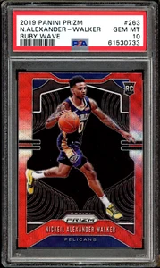 Nickeil Alexander-Walker 2019-20 Prizm #263 Rookie RC Ruby Red Wave Holo PSA 10 - Picture 1 of 3