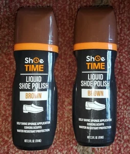 2 New Shoe Color Shine Liquid Polish Brown Shoe Polish 2.5 oz  (2pack) - Picture 1 of 4
