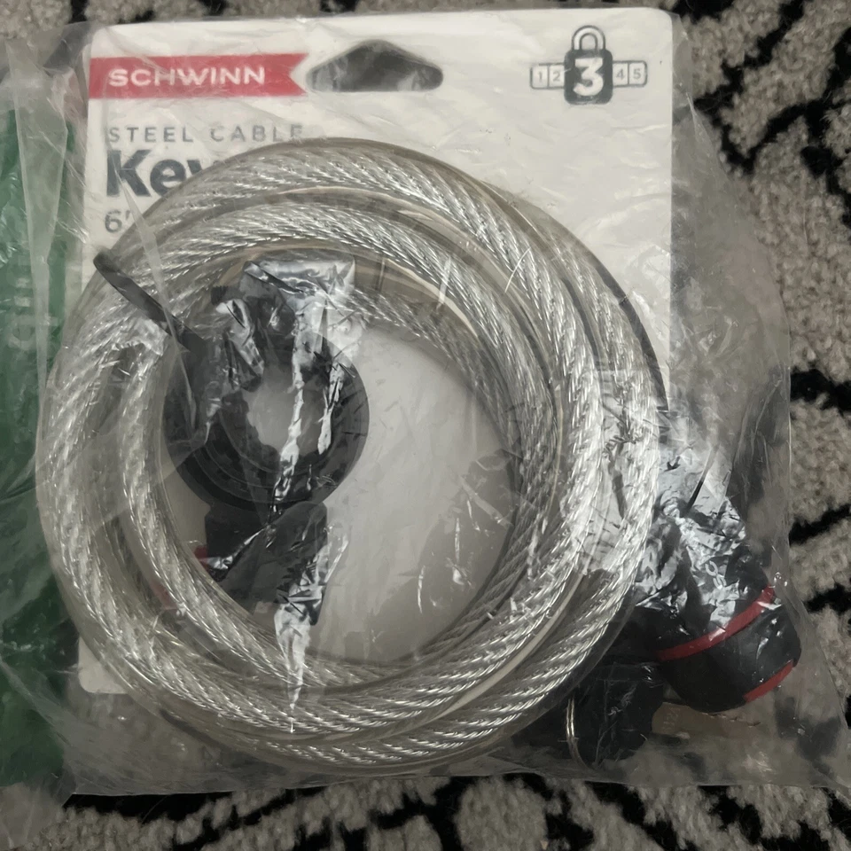 Schwinn Steel Cable Key Lock 6' X 12 mm Durable No Scratch Cover - Image 1 of 1