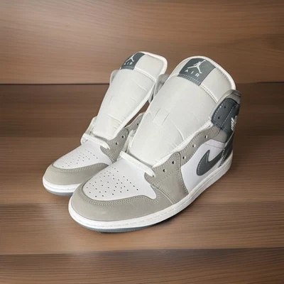 Nike Air Jordan 1 Mid SE Blanco Medio Gris Fresco NUEVO Zapatos Para Hombre Talla 10.5 Foto 1 de 4