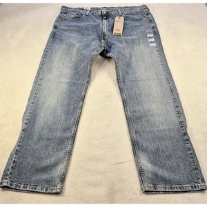 NEW Levis 505 Men's Light Blue Regular Stretch Fit Denim Jeans Size 40x30 Cotton - Picture 1 of 12