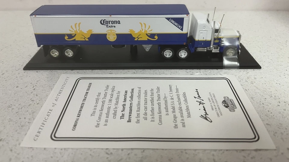 Matchbox Aerodyne Kenworth 18 Wheeler Truck “Corona” Truck, LNC Display Only - Изображение 1 из 4