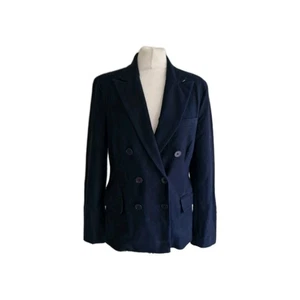 Polo Ralph Lauren Zweireiher Baumwolle Marine Blazer Damen Gr. UK 14, US 10. - Bild 1 von 17