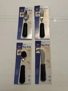 Lotto di 4 Untensils Pieghevoli Narco Big Grip in Acciaio Inox (2 Cucchiai,Forchetta,Coltello) - Foto 1 di 9