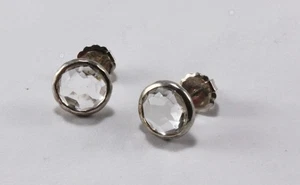 IPPOLITA ROCK CANDY 925 STERLING SILVER CLEAR QUARTZ STUD EARRINGS - Picture 1 of 6
