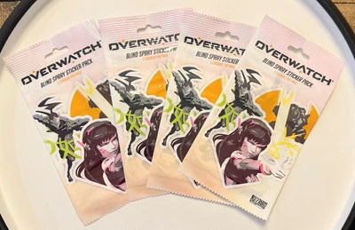 ¡Lote de 4! Overwatch Paquete de Pegatinas Spray Ciego ¡Nuevo y Precintado! 2017 Foto 1 de 4