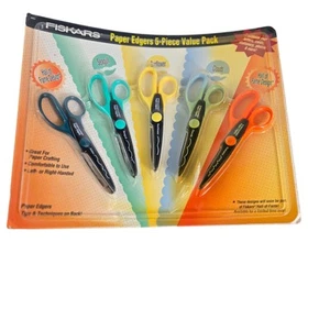 Fiskars Papierkanten 5 Scheren Muster Sammelalbum Papier Handwerk Vorteilspack Neu - Bild 1 von 12