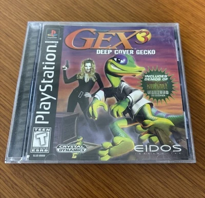 Gex 3 Deep Cover Gecko Sony PS1 (1999) Black Label CIB Reg Crd Tested EUC - Image 1 of 4