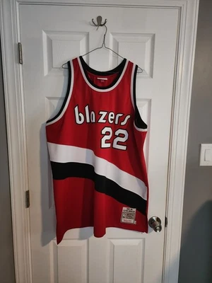 100% Authentic Mitchell & Ness Clyde Drexler 83/84 Trailblazers Jersey 56 XXXL - Image 1 of 4