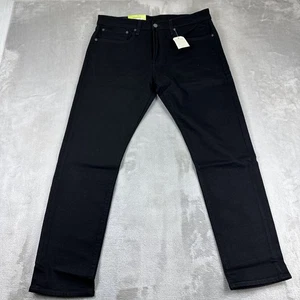 Levi's Premium 512 Jeans Men's Size 34x30 Black Denim Slim Taper Big E Stretch - Picture 1 of 10