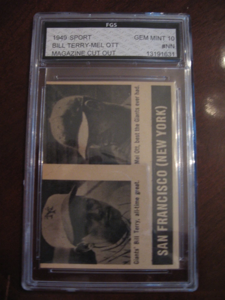 Revista Bill Terry-Mel Ott 1949 recortada FGS GEMA COMO NUEVA LOTE DE 10 C Foto 1 de 2