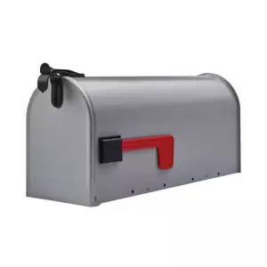Grayson Gray, Medium, Steel, Post Mount Mailbox - Picture 1 of 8