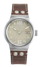Frye Harness 46mm Cream Hydraulic Dial Brown Leather Men's Watch FR00004-02 SD