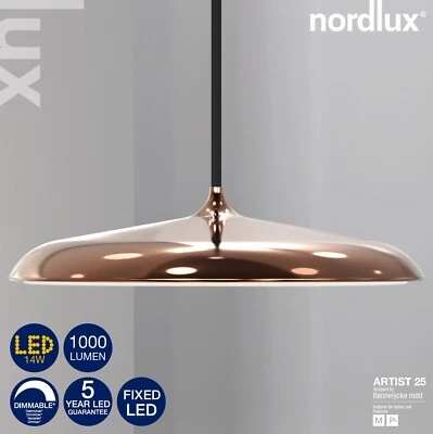 Dimmbare LED Pendelleuchte Artist 25 Nordlux Kupfer 25cm 14W Pendel Hängeleuchte - Bild 1 von 3