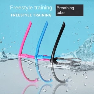 Silicone Front Swimmer Snorkel For Diving Training Swim Front-breathing Tube US - Picture 1 of 17