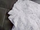 Womens one pc. shorts jumper, white lace size large