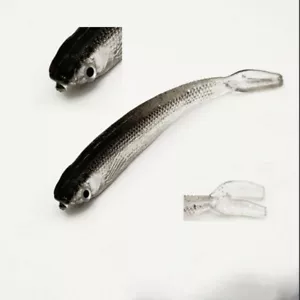 Esche da pesca in silicone morbido 10 x 70 mm esca minnow esca a manovella esca divertimento casa - Foto 1 di 8