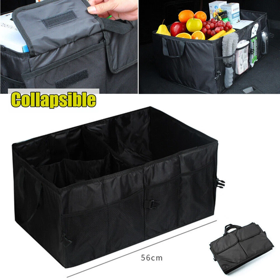 Carro SUV porta-malas caixa de armazenamento organizador dobrável bolsa bandeja cesta - Imagem 1 de 4