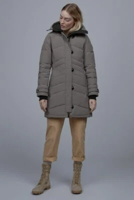 Canada Goose LORETTE PARKA BLACK LABEL sz  medium brand new coastal grey color - Image 1 of 4