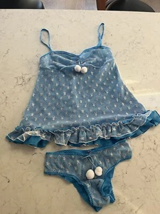Vintage Victoria's Secret POUT Kollektion Größe SM Dolly Kleid & Höschen Set Neu mit Etikett - Bild 1 von 13