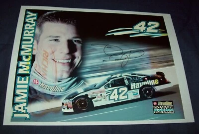  Postal de carreras autografiada Havoline #42 Jamie McMurray #42 piloto de Nascar de colección Foto 1 de 2