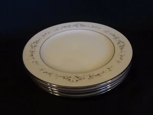 Noritake China Heather Salad Plates - Set of 4 - Delicate Floral on Ivory - Picture 1 of 4