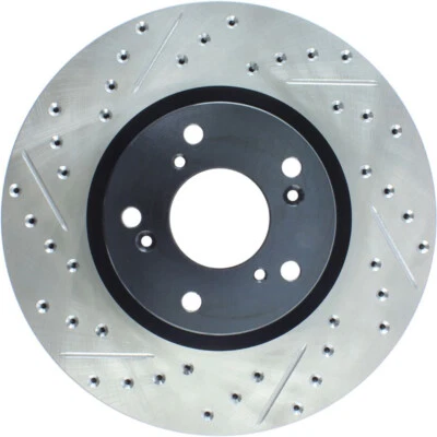 StopTech 127.40057R Front Right Drilled Brake Rotor for 02-06 RSX / 06-15 Civic - Image 1 of 4