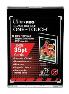 Ultra PRO One-Touch 35pt BLACK BORDER Magnetic Card Display Holder Standard - Picture 1 of 4